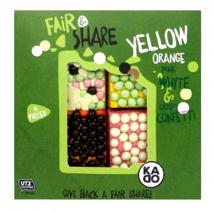 Fair & Share, chocolate squares (4x4), with crispy balls